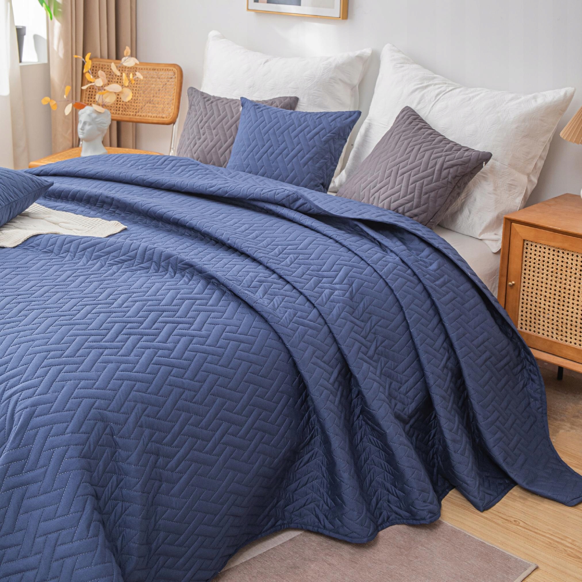 NARZUTA NA ŁÓŻKO PIKOWANA DWUSTRONNA KAPA KOC PLED DASH 240x220CM Stan opakowania oryginalne