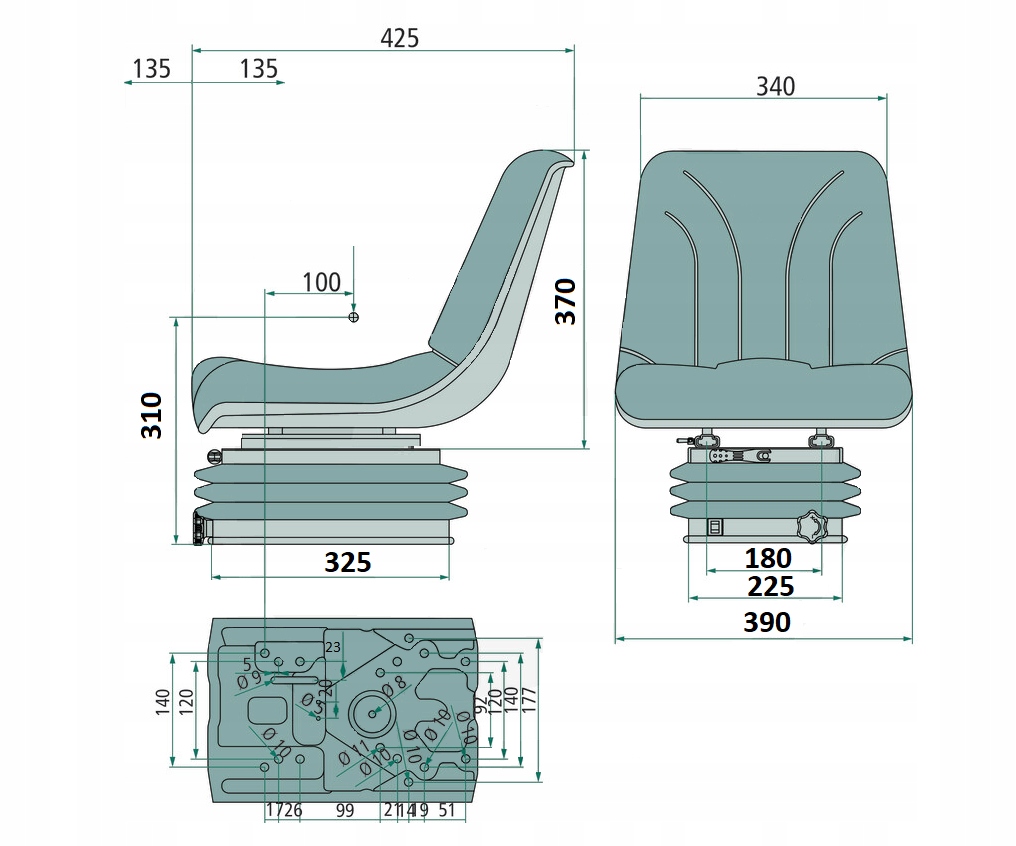fotel operatora z amortyzacją Producent części Agtech