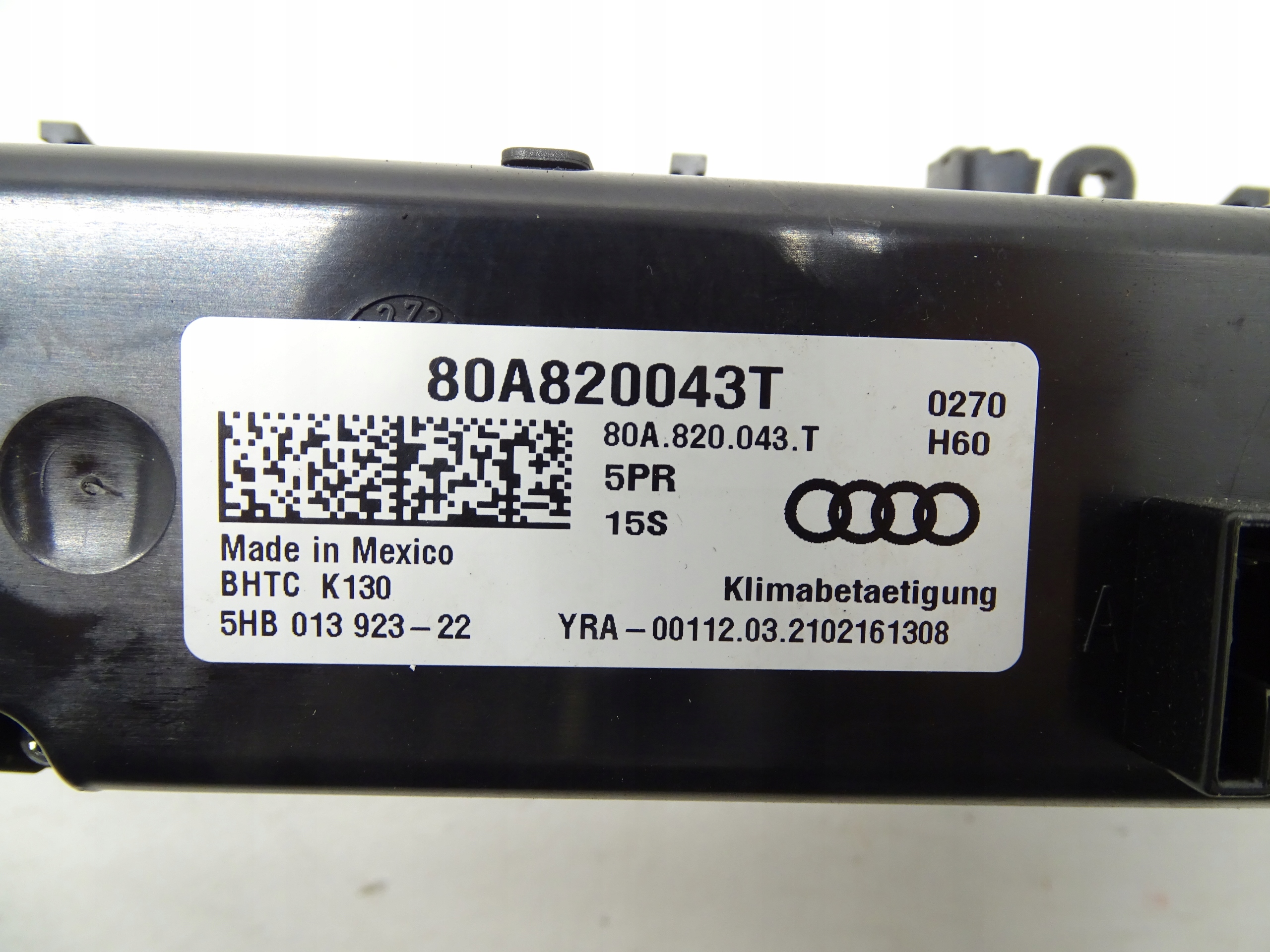 PANEL Vezerlő egység a klímának AUDI Q5 80A 80A820043T