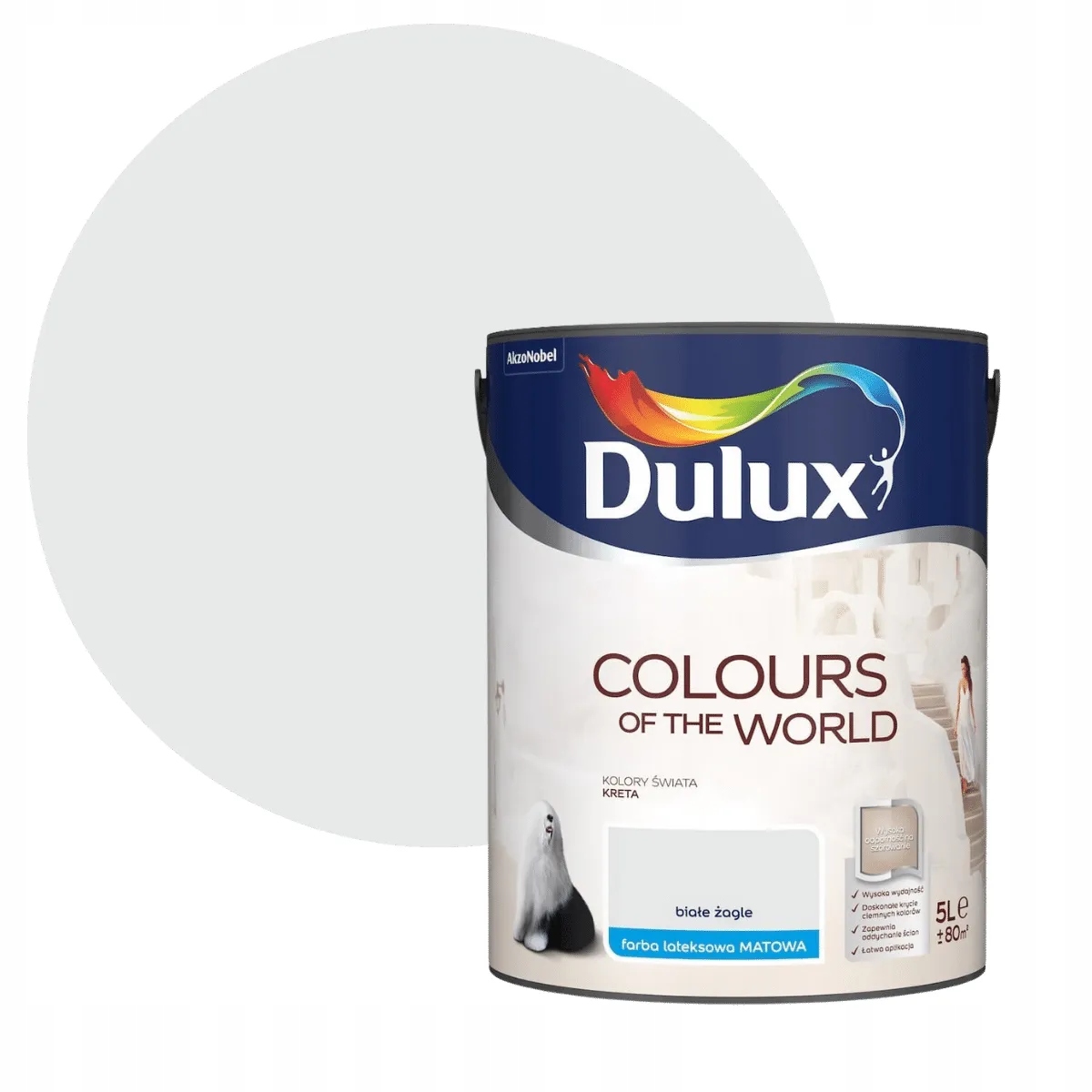 Dulux Colours Of The World Latexová Barva Na Zděny 5L Bílé plachty