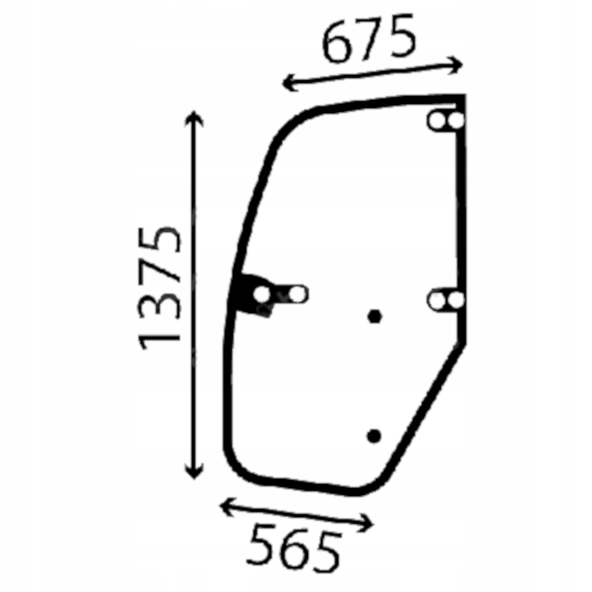 sklo Volvo dveře levé s potiskem VOE11306247