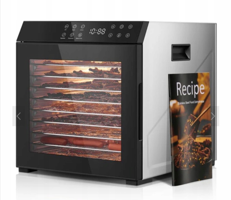 fohere sušička na houby zeleniny ovoce ocel Led displej 1000W velký