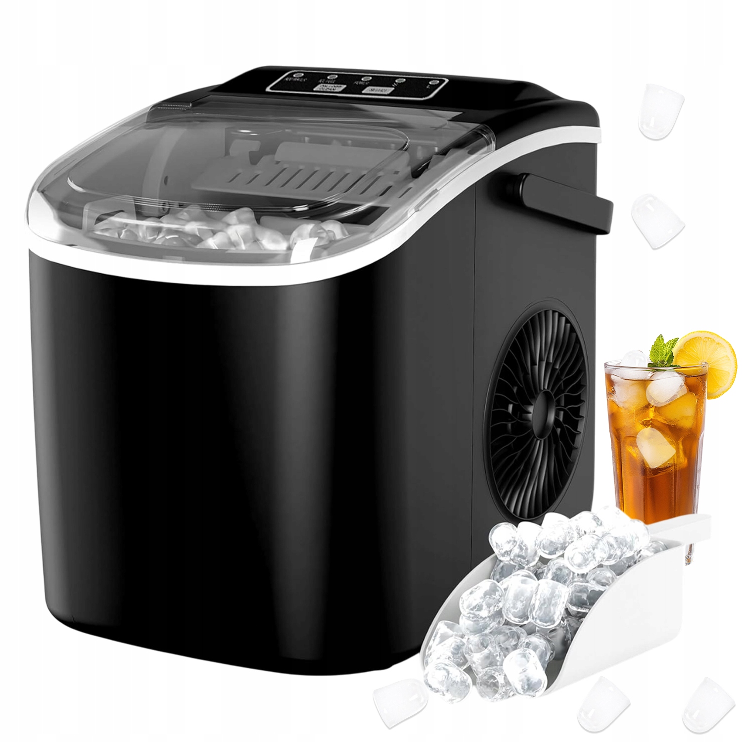 Domácí Výrobník Ledu Stroj Na Kostky 12 kg Expresní Led Na Nápoje