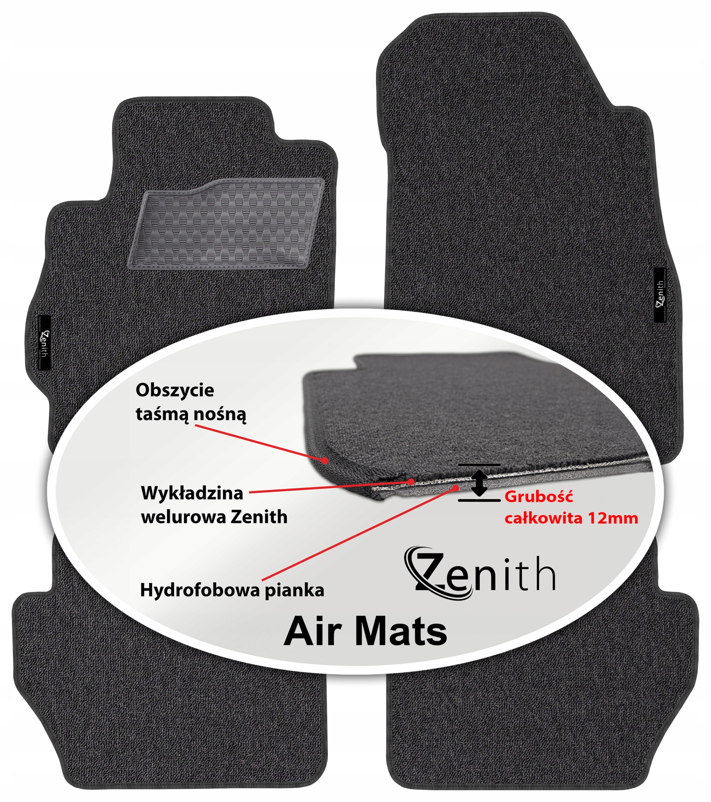 Mazda 2 II 2007-2014 Velúrové koberčeky do auta Zenith Air Mats