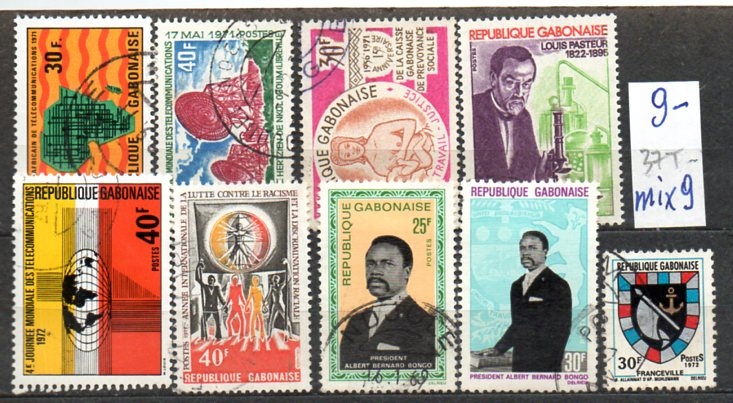 Gabon 37 T , mix 9