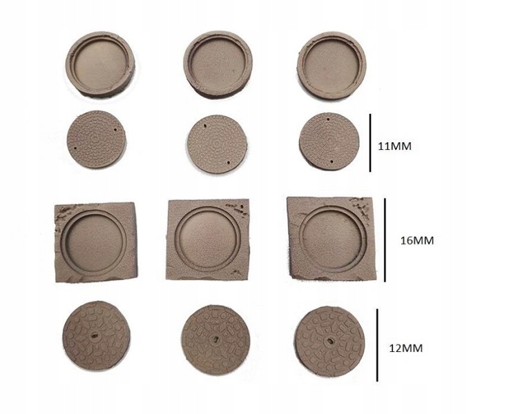 Alien Manhole Cover [6szt] for Miniature Wargaming 28mm Resin