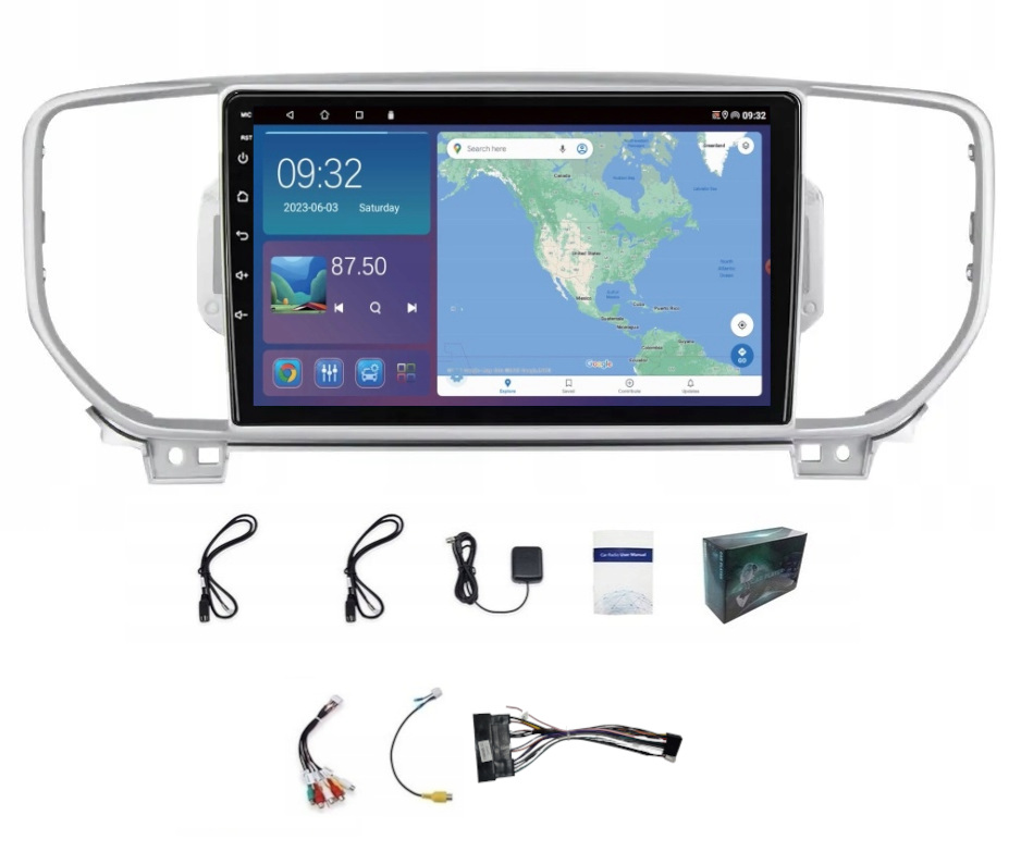 Rádio Navigácia Gps Kia Sportage 2018-2022 Wifi Carplay Bt Usb 4GB 64GB