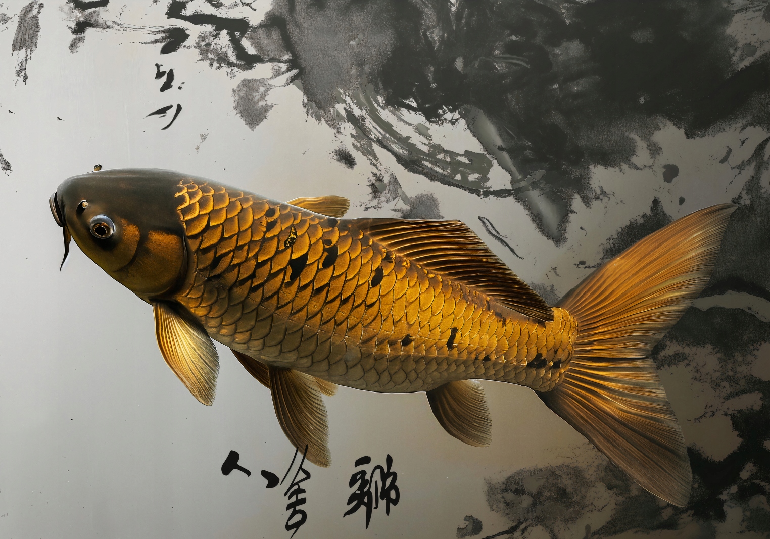 Plakát 100x70 cm Klidná ryba Koi