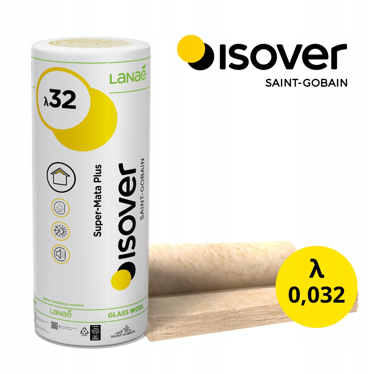 Wełna mineralna Isover Mata Plus 10cm 100mm Rolka 5,40 m2