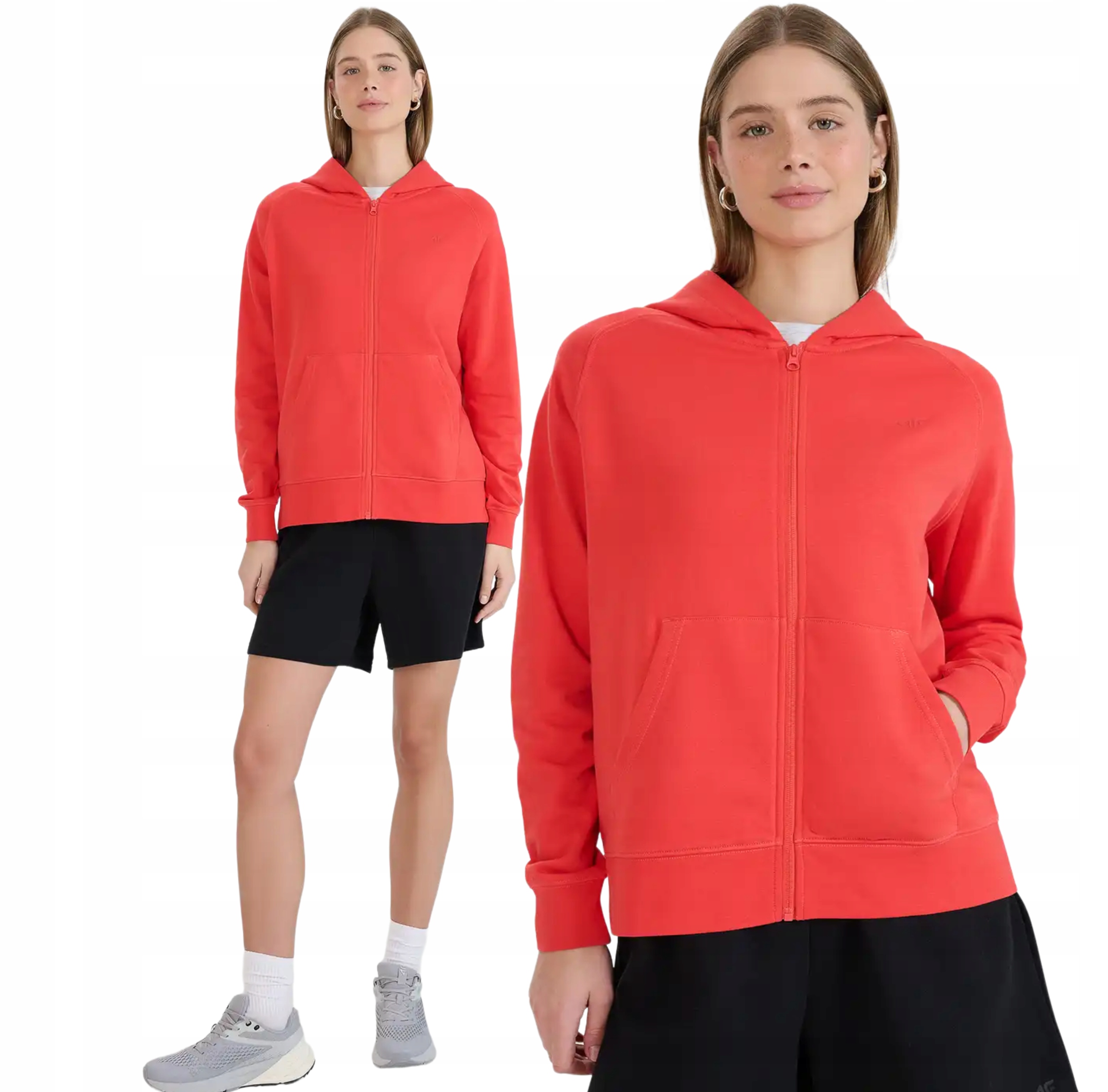 Bluza nieocieplana 4F Z Kapturem Rozpinana TSWSF071763 XXL