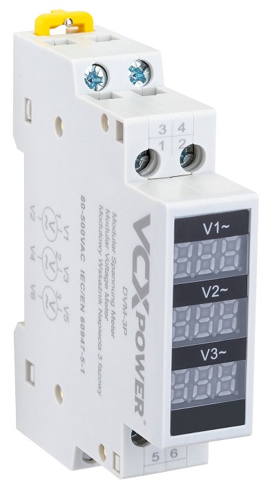 ИНДИКАТОР НАПРЯЖЕНИЯ 3F ЦИФРОВОЙ СВЕТОДИОДНЫЙ ВОЛЬТМЕТР 80-500 В