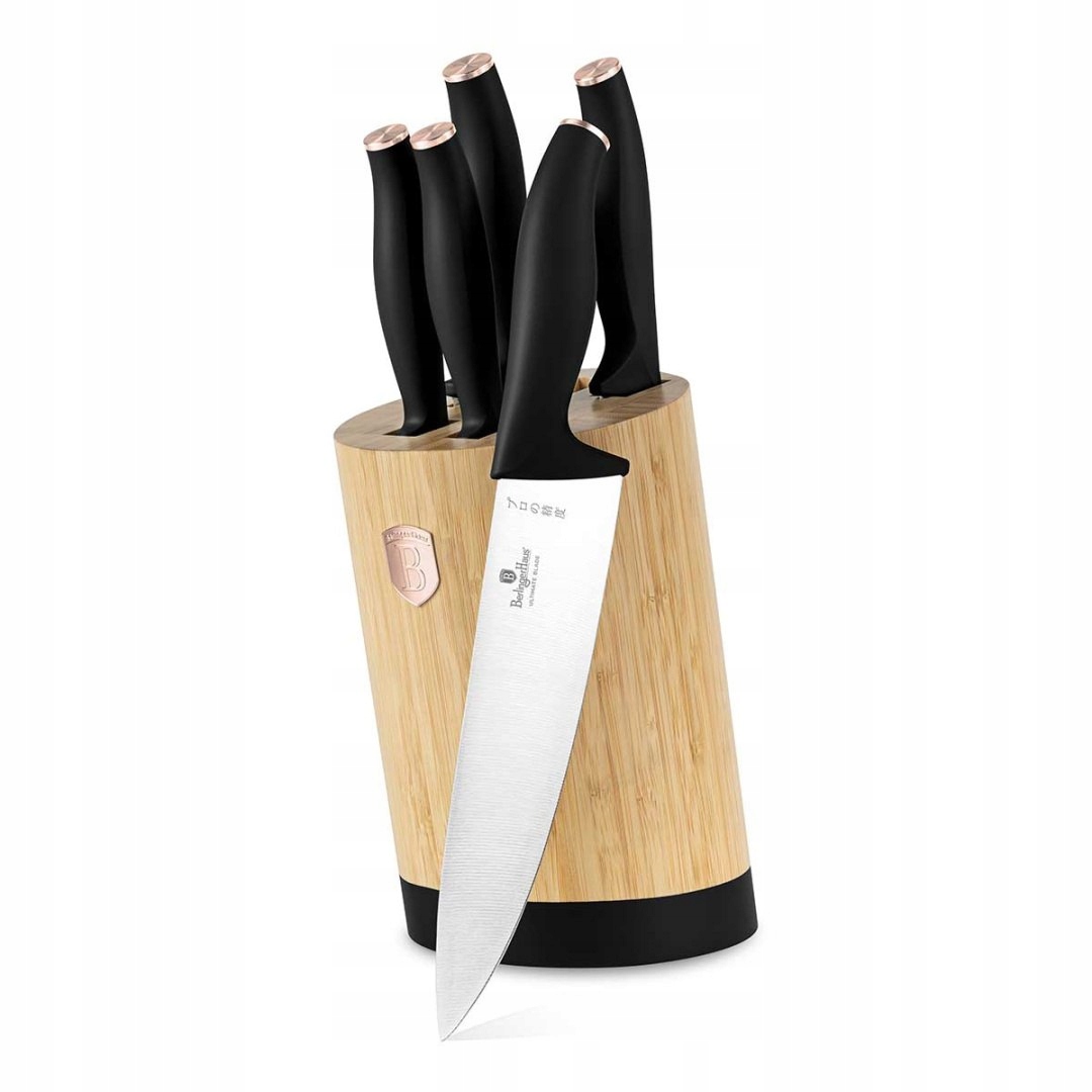 Sada Nožov Berlinger Haus BH-2752 Black Rose V Bambusovom Bloku