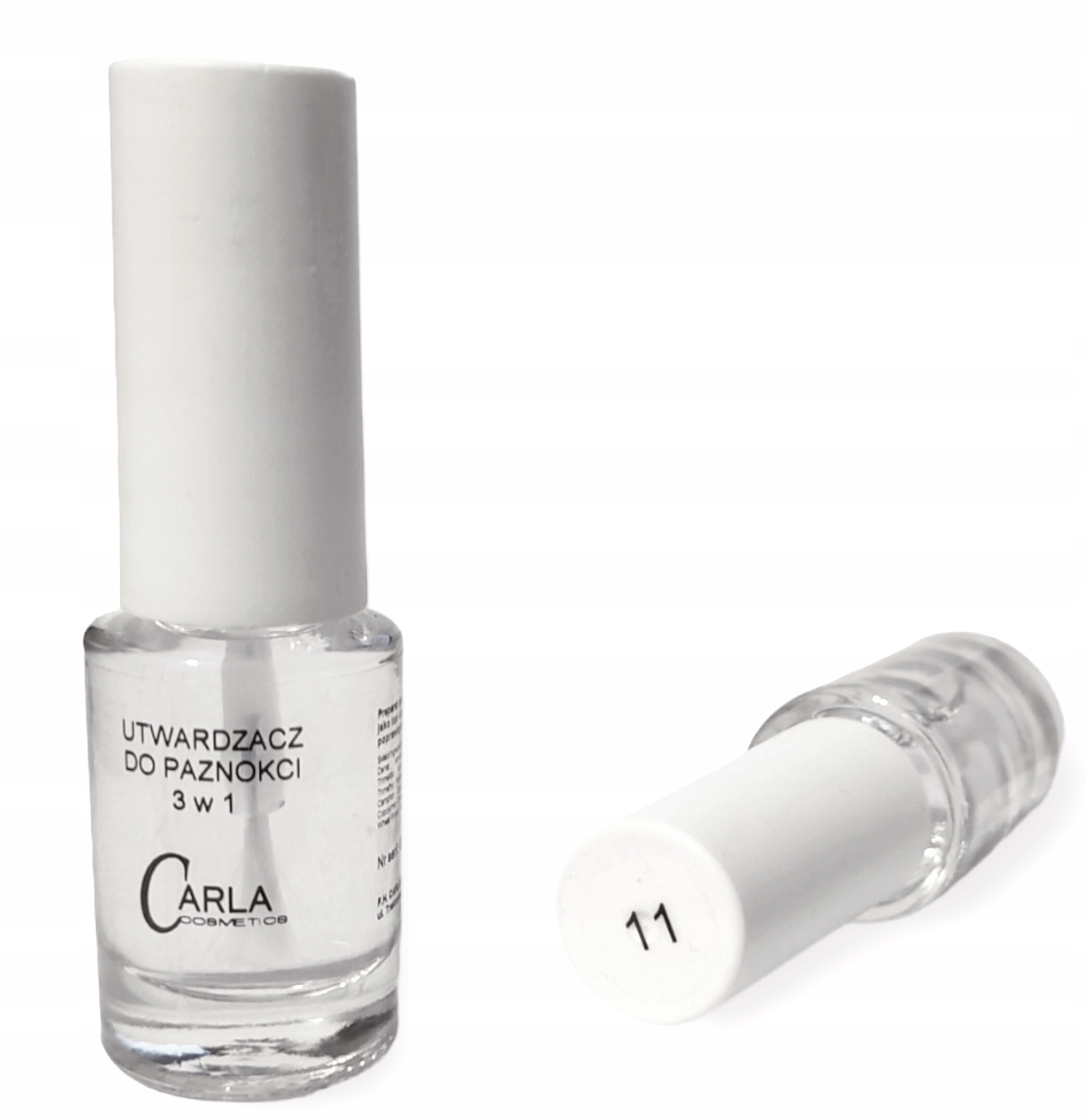 CARLA utwardzacz lakieru do paznokci 3w1 TOP BAZA ODŻYWKA i POŁYSK nr11
