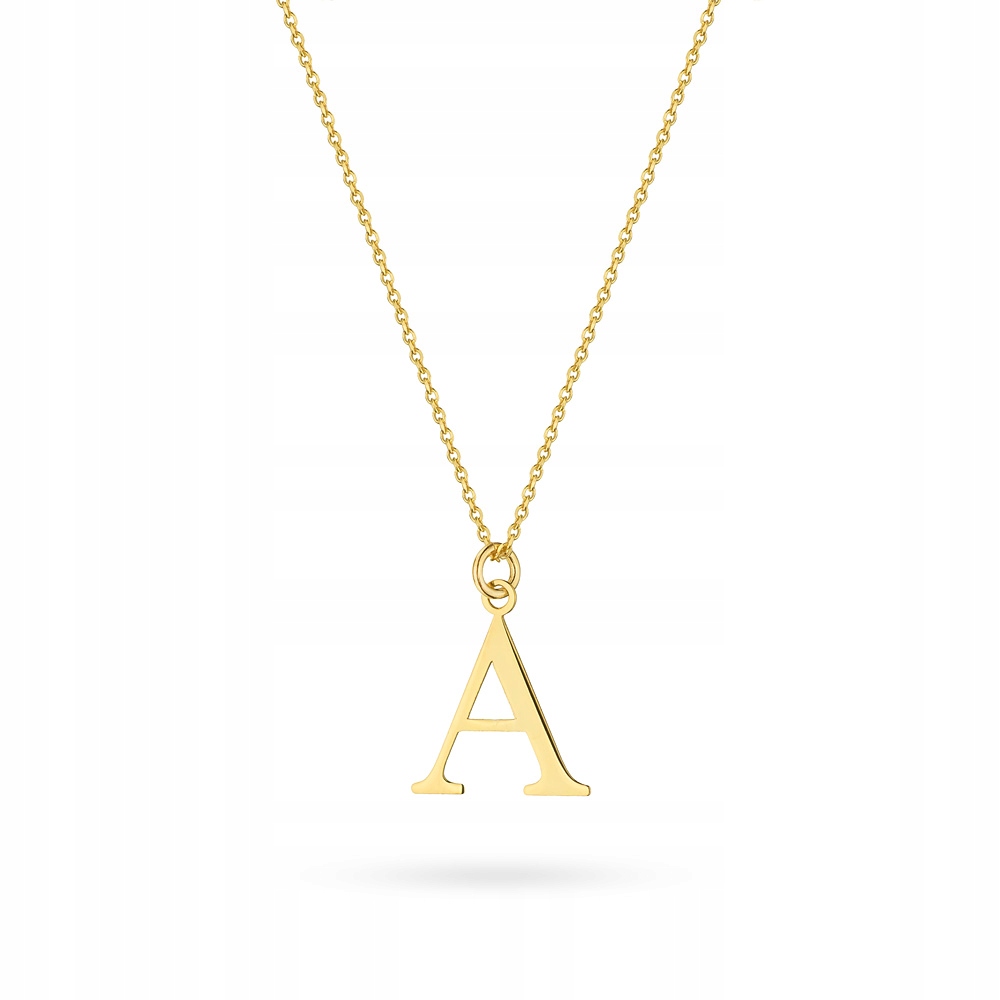Wyjątkowy Złoty Naszyjnik pr. 333 8k z Literką A