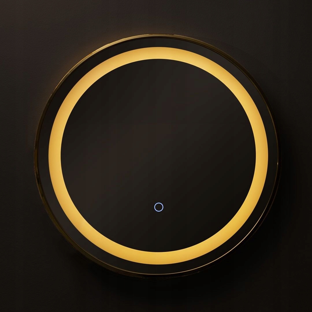 Elegantné kúpeľňové zrkadlo s Led osvetlením 24W 60 cm, zlatý rámček IP44