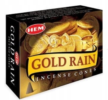 

Kadzidełka stożkowe Gold Rain Hem 10szt stożki