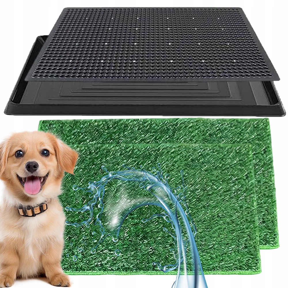 Levně Toaleta Pro Psa S Umělou Trávou Je Praktická Pro Trénink S Podložkou A Sběrací Podložkou