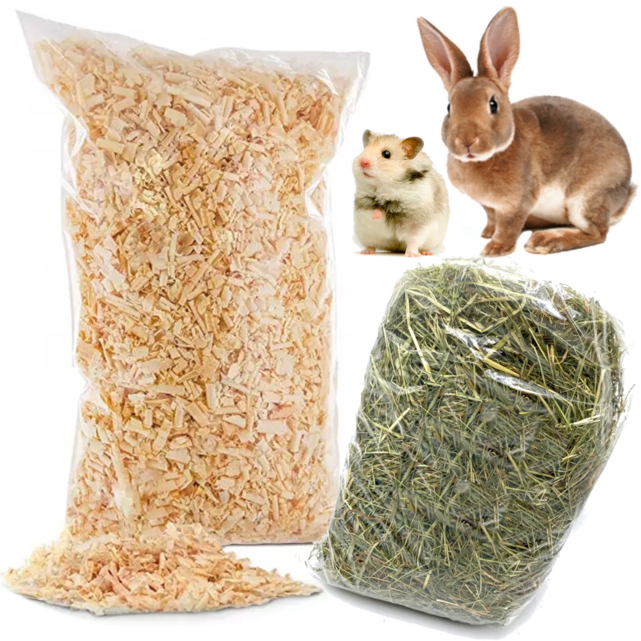 Stelivo Pro Hlodavce Králíka Křečka Velká Sada Seno 50 L Piliny 150 L