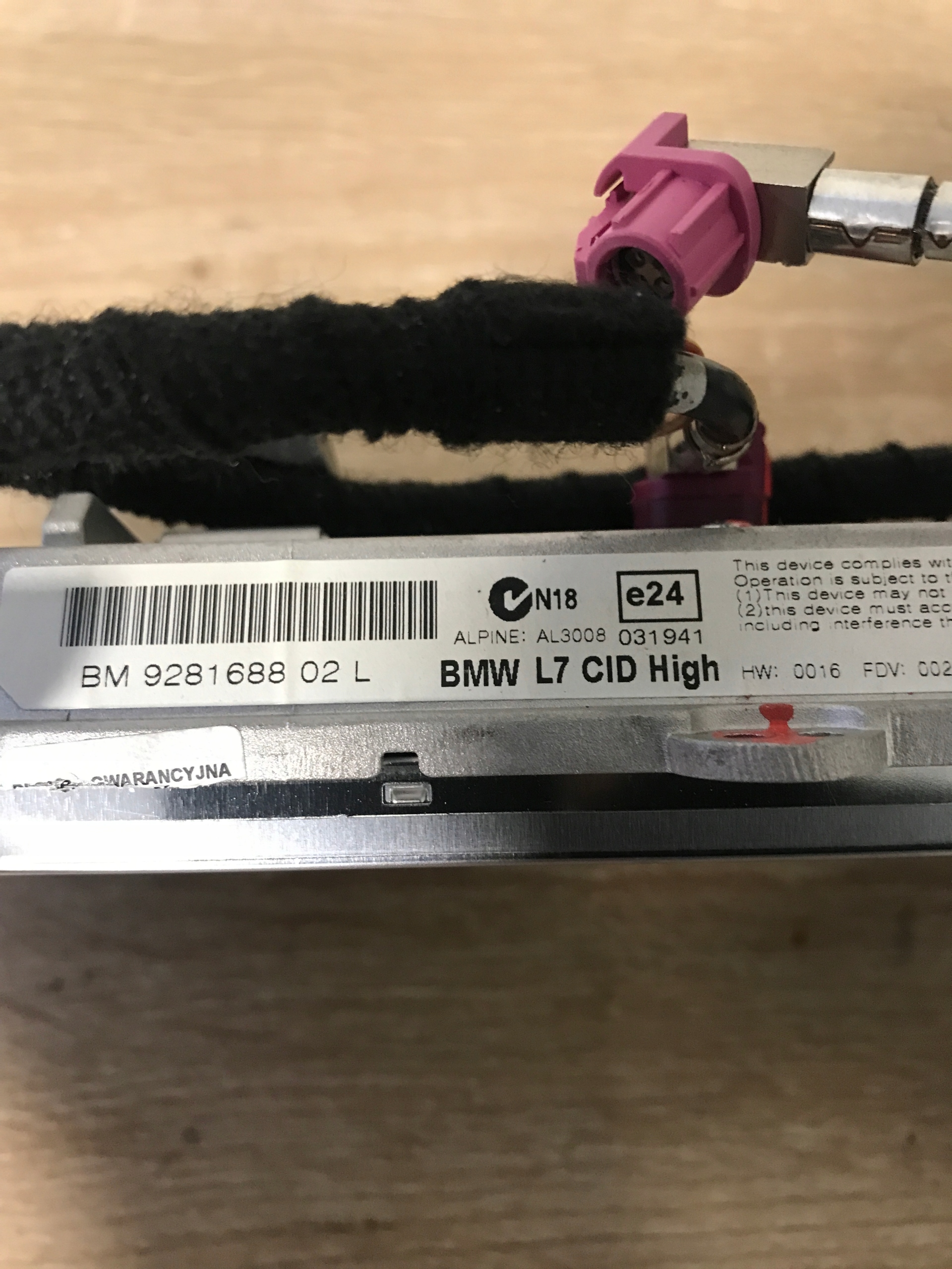 EKRAN Bildschirm, Navigation CID HIGH BMW F30