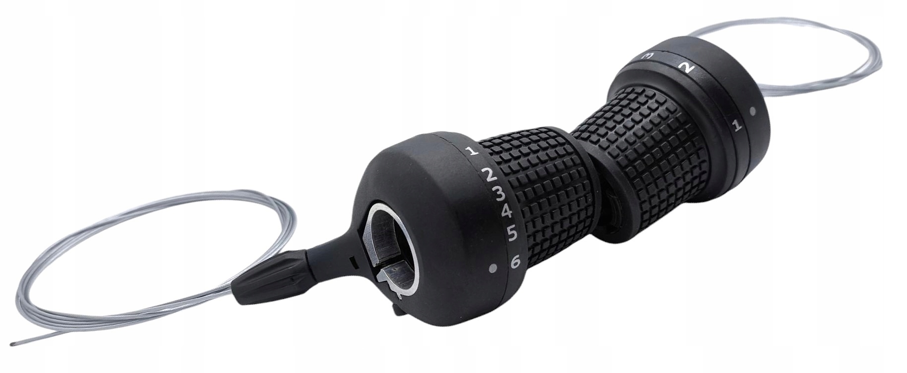 Dźwignie przerzutek Sunrun 3x6 Gripshift + linki Model CRANKBIKE032