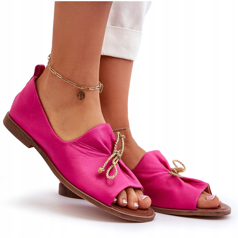 Kožené Baleríny Zazoo 2660 Fuchsiová 35