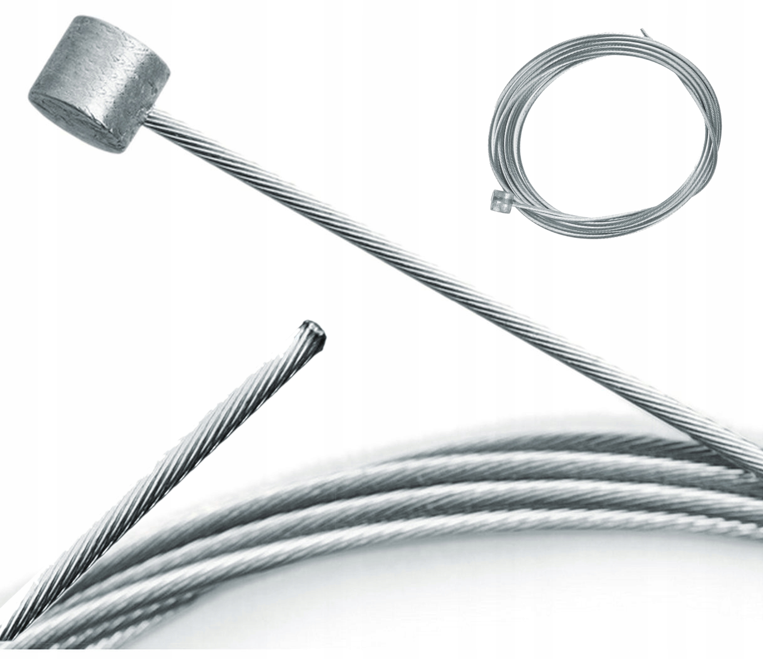 Linka hamulcowa hamulca do roweru 1,5mm x 2200mm stalowa mocna Mtb treking