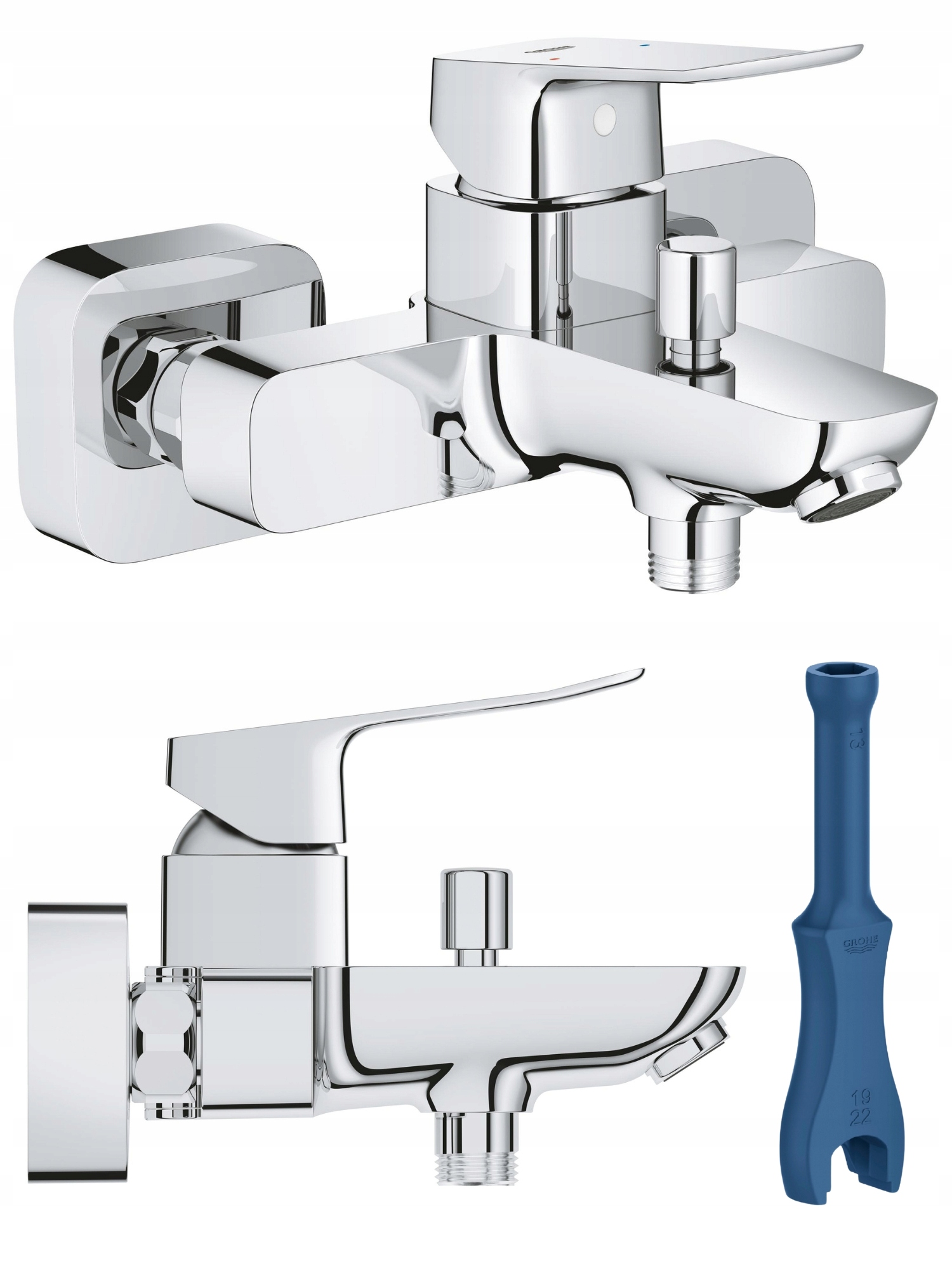 Bateria wannowa Grohe Dice jednouchwytowa ścienna chrom