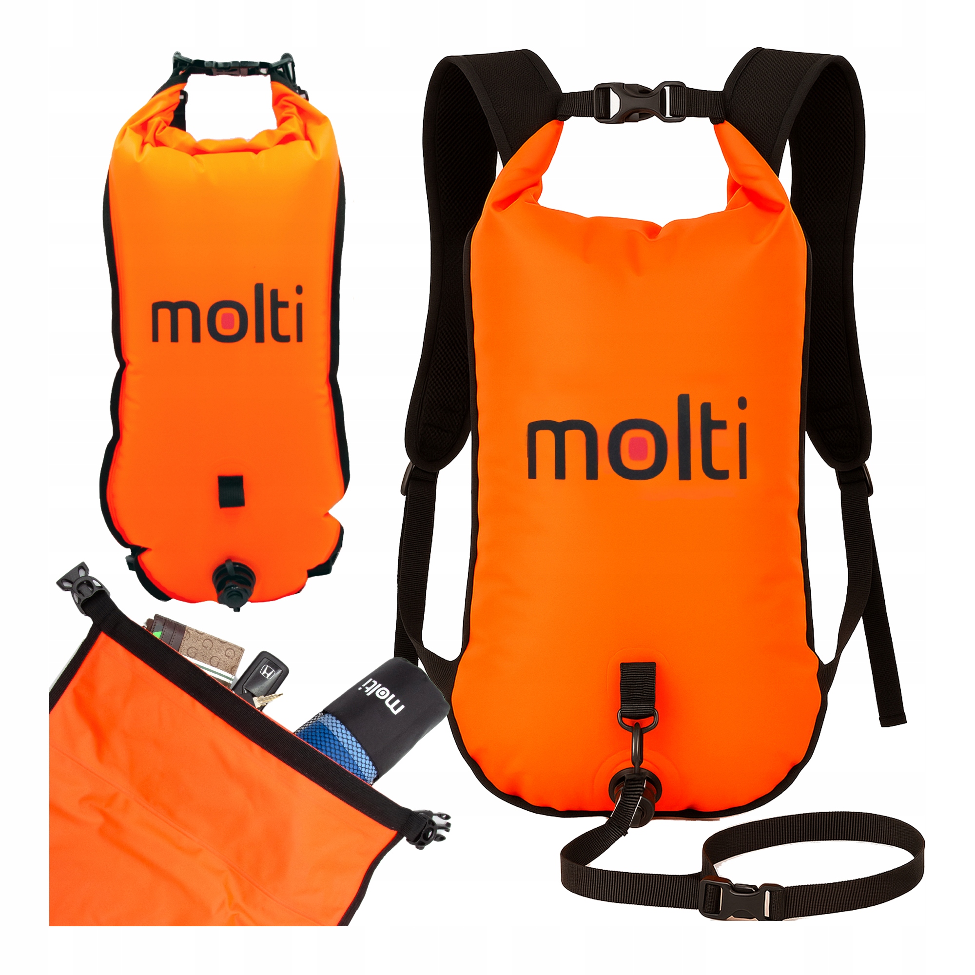 Zajišťovací Bójka Nafukovací Plavecká Bójka Suchá Kapsa pro dospělé děti XL