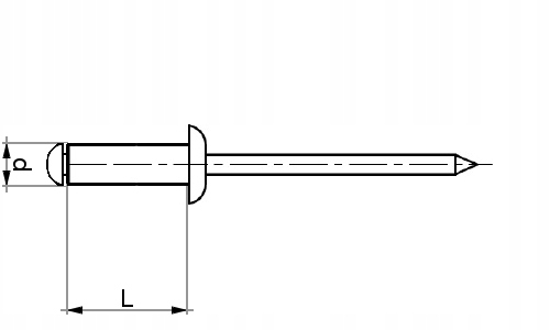 NITY ZRYWALNE ALUMINIOWE ALU/STAL 2,4x10 - 1000szt Kod producenta 6785