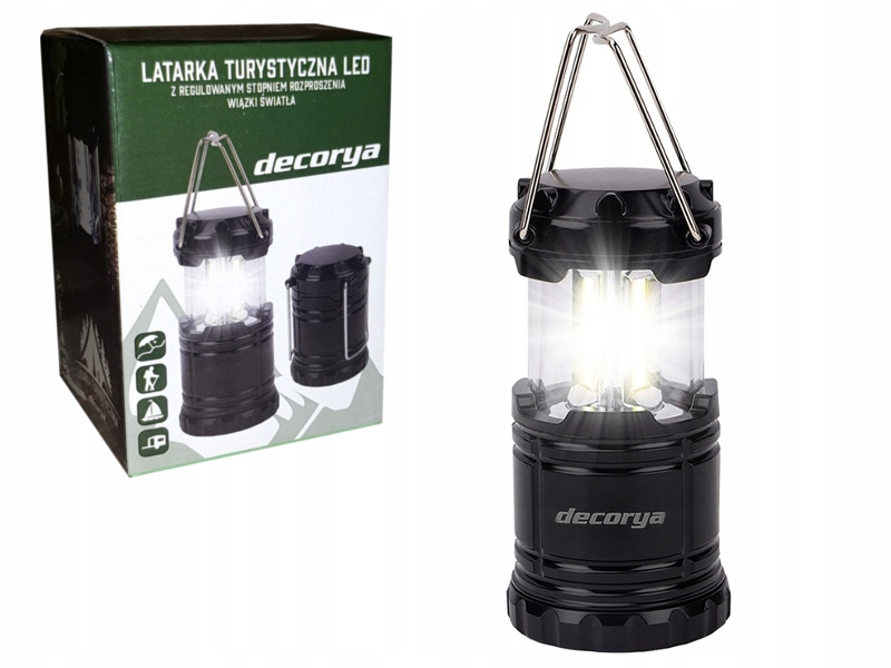 

Lampa Latarka Turystyczna Składana na Baterie