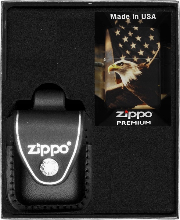 Sada Zippo Zapalovač Eagle Usa Flag Design Dárkový No3