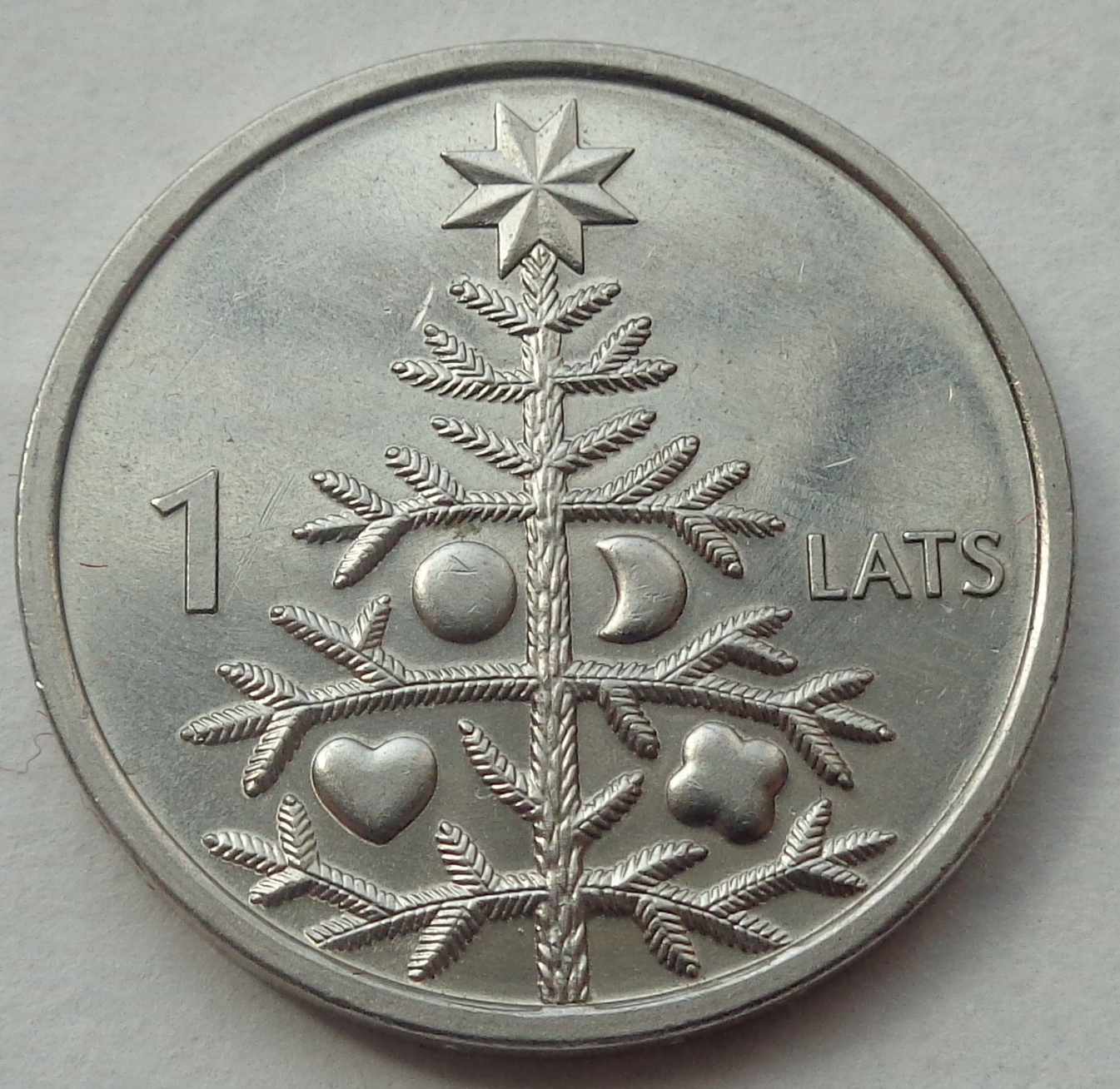 ŁOTWA - 1 Lats / Łat - 2009 - Choinka