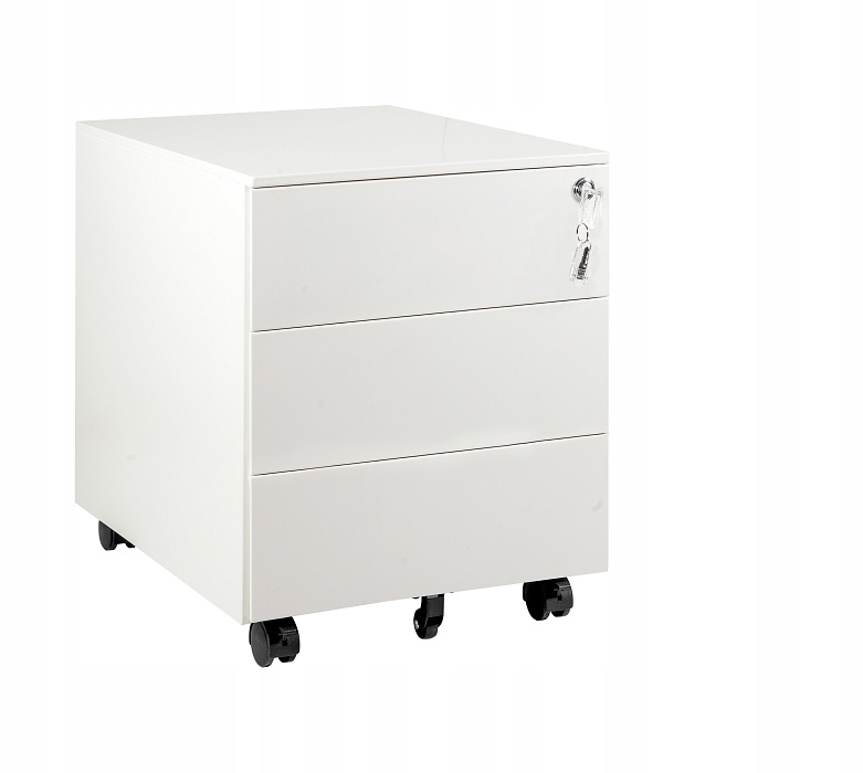 Kontener BIUROWY BIAŁY NA KÓŁKACH METAL XD-041-3