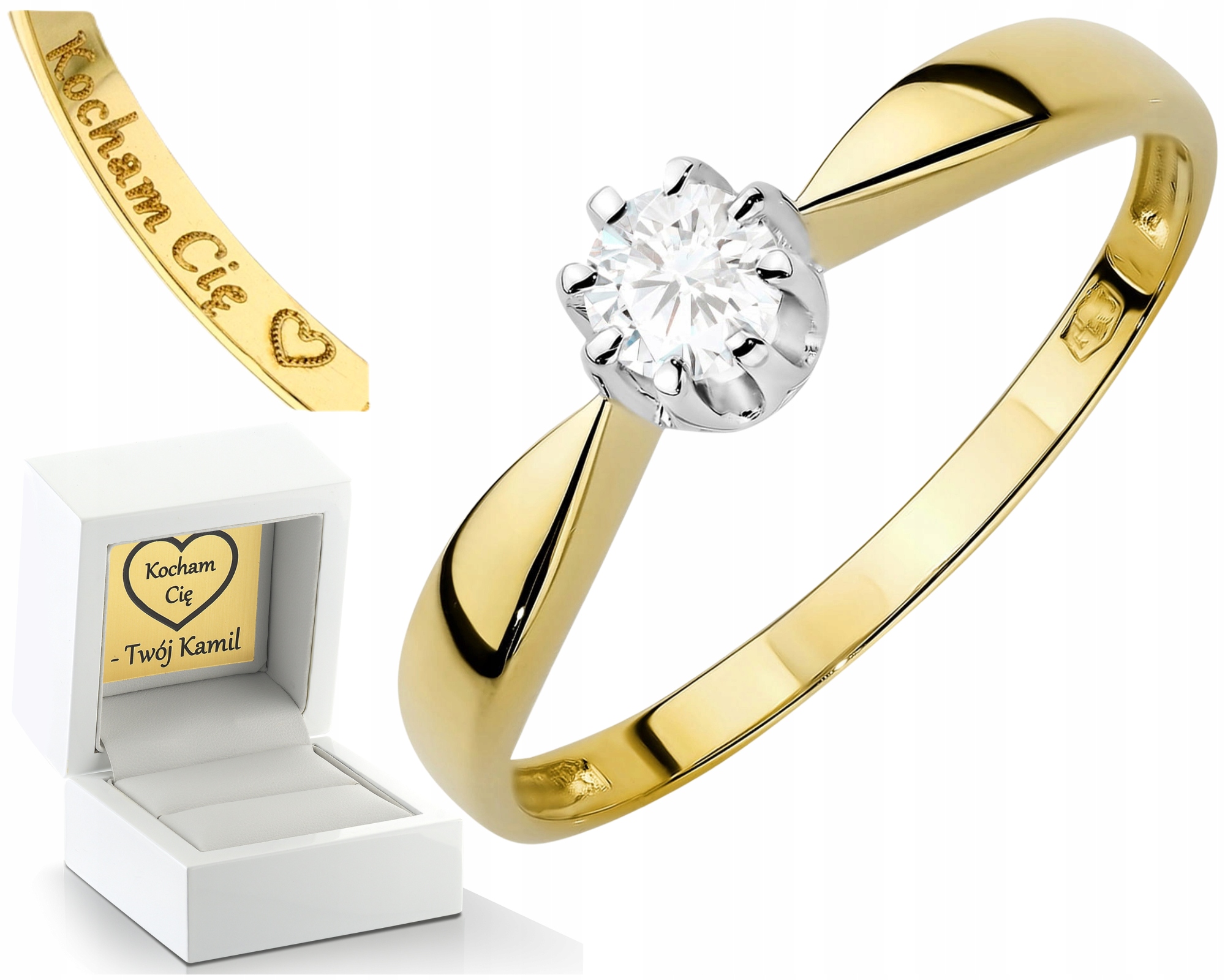 Zásnubní Prstýnek 585 Laboratorní Diamant Dárek