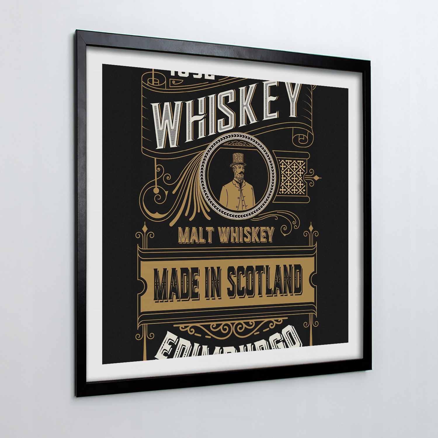 

Foto obraz na ścianę Napis whisky plakat 50x50 cm