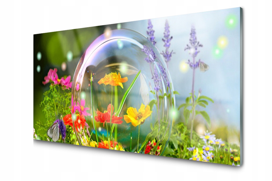 

Panel szklany dekor Kwiaty Roślina 120x60 + Klej
