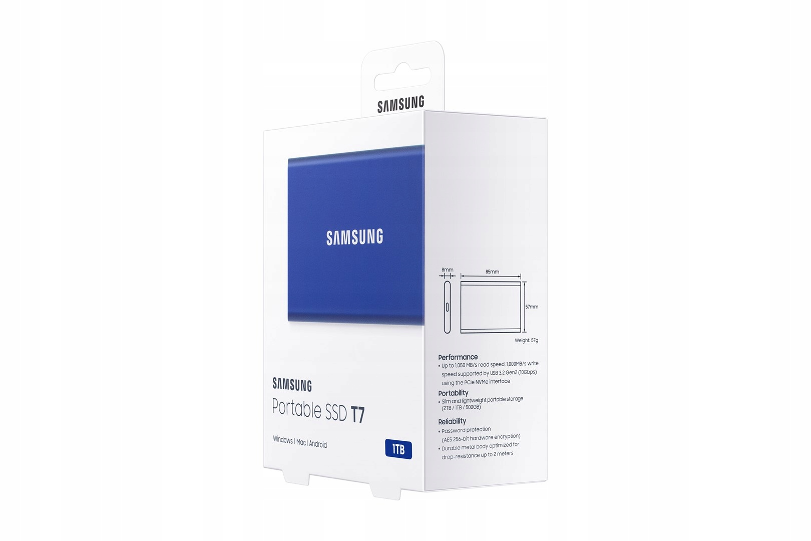 Samsung Ssd T7 Portable 1TB MU-PC1T0H/WW modrý