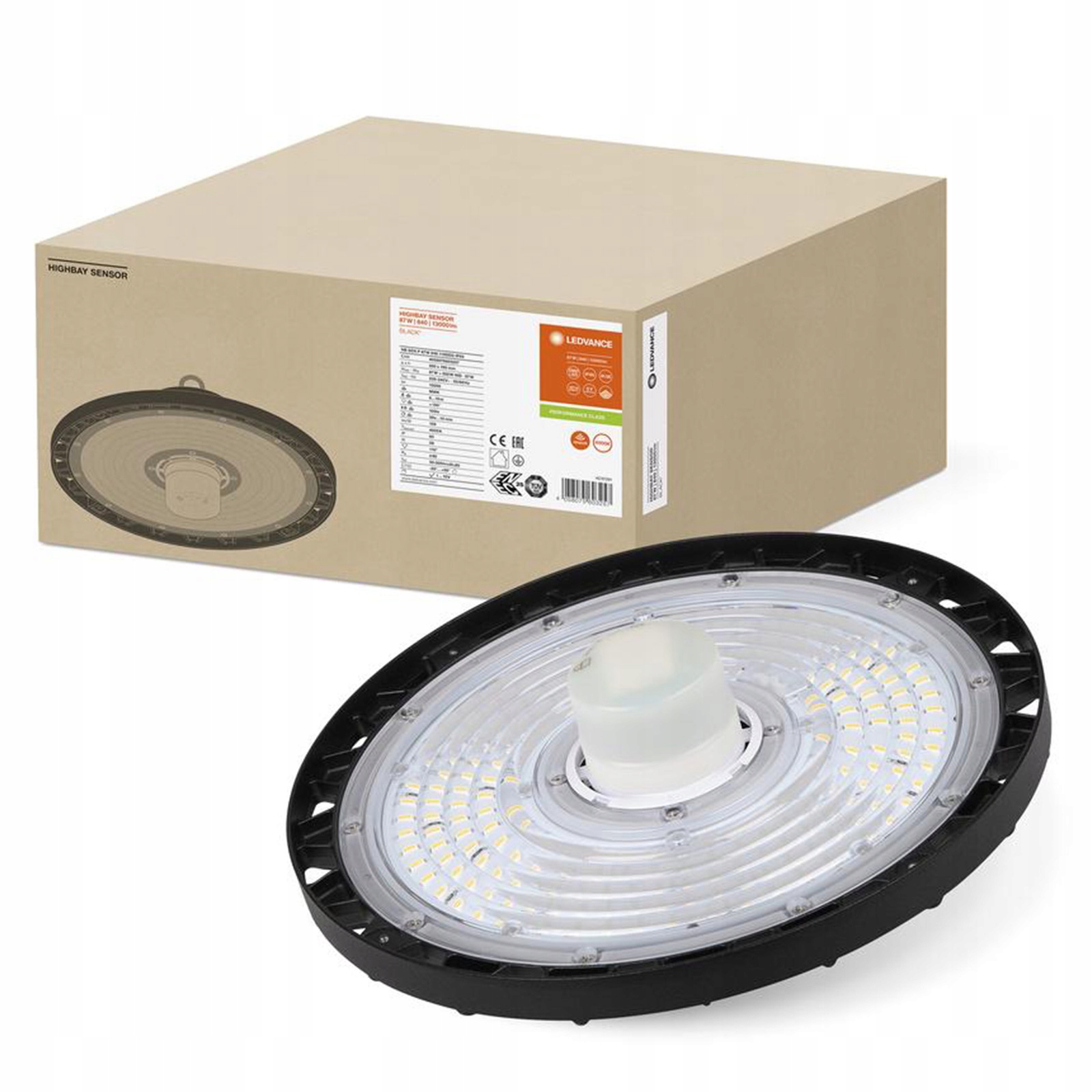 Led lampa Priemyselné svietidlo 87W 13000lm Snímač pohybu IP65 High Bay Gen 4