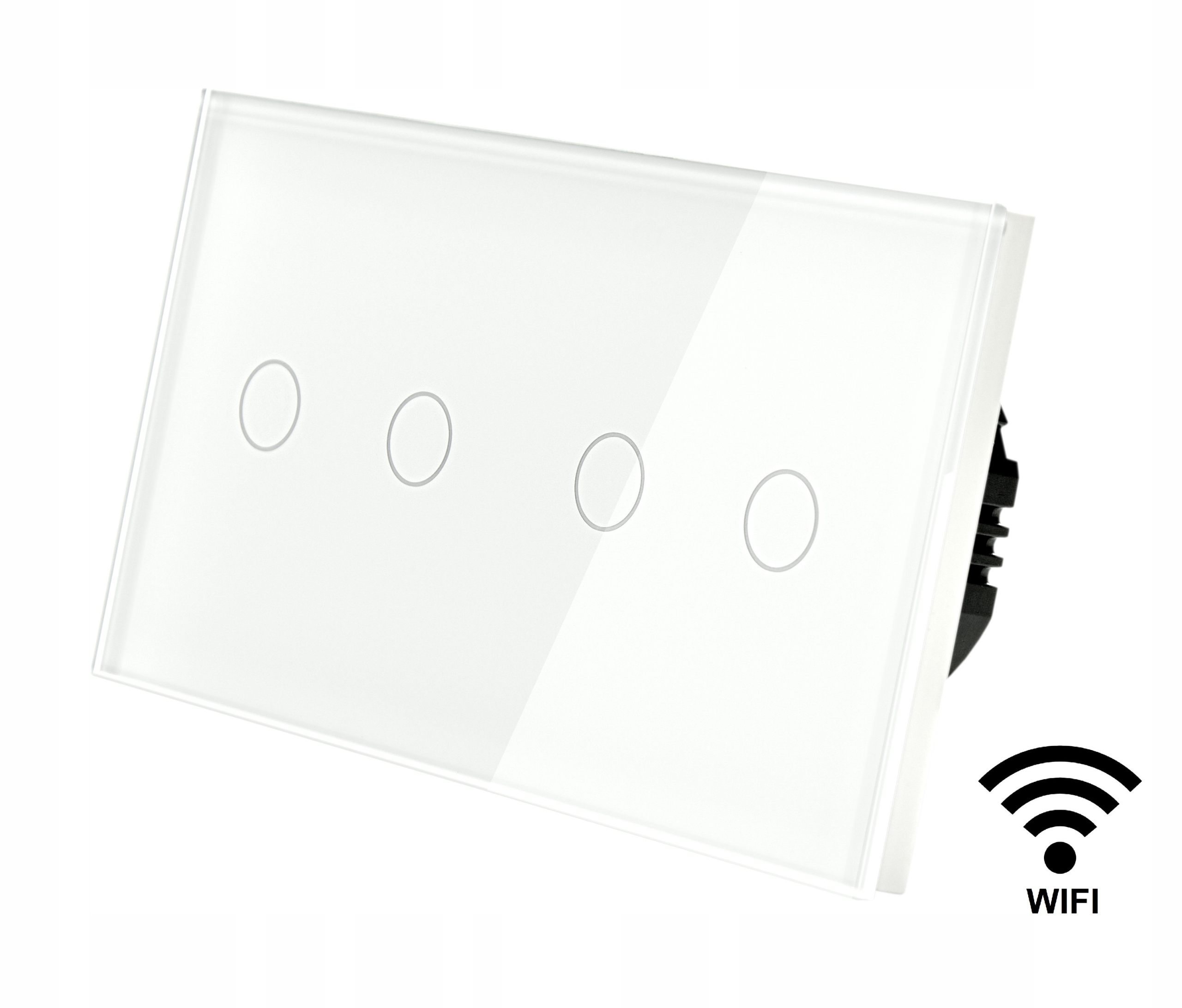 

Włącznik Dotykowy Szklany Poczwórny 2+2 Wifi Tuya