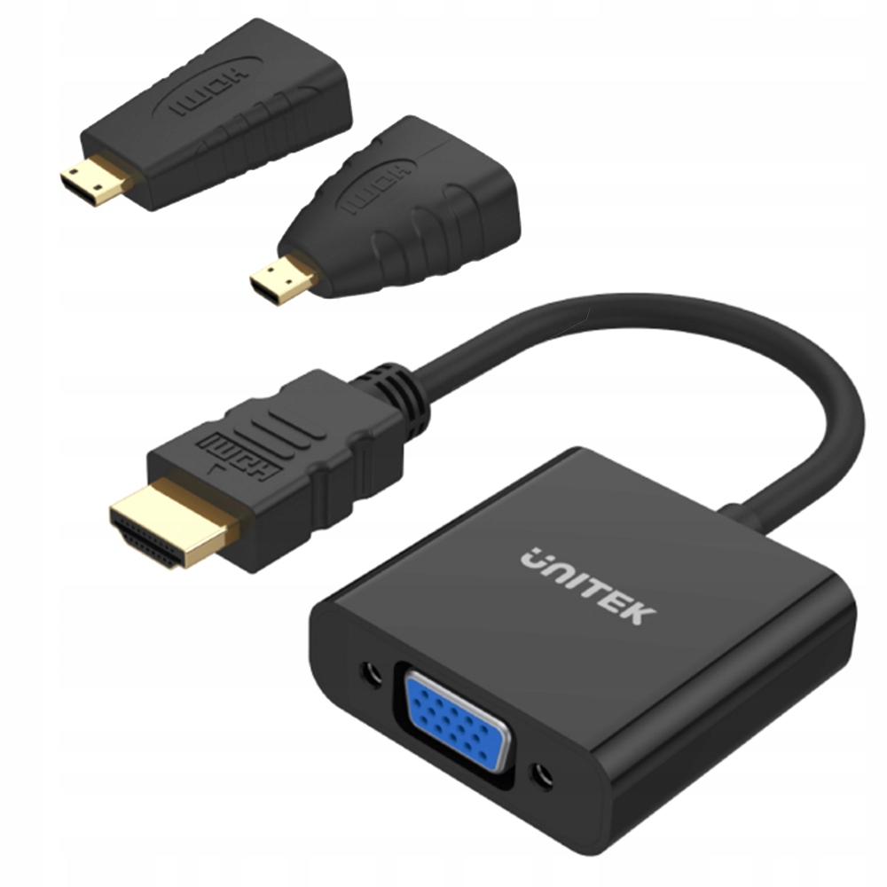 Unitek Y-6355 adapter Micro/Mini Hdmi do VGA+audio