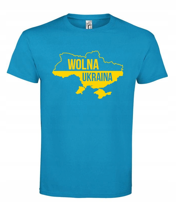 

niebieska koszulka T-Shirt Wolna Ukraina 190 g/m2
