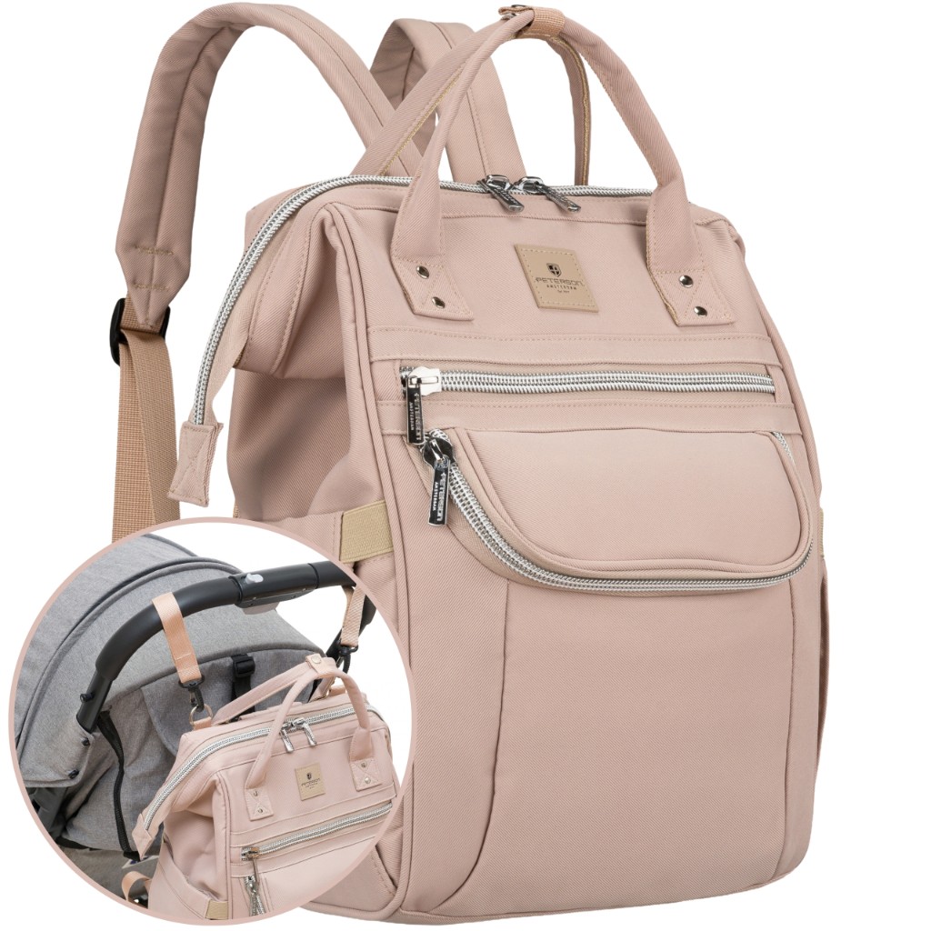 Plecak dla mamy mommy bag torba do wózka na chusteczki Peterson beżowy