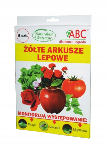

Żółte arkusze lepowe ogrodowe 5szt