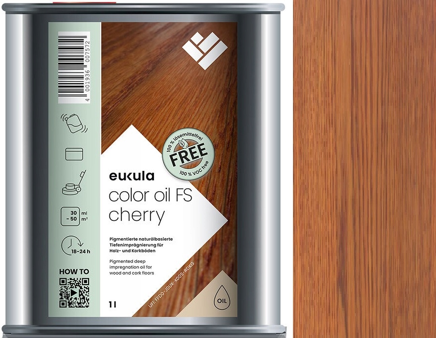 Eukula Color Oil Fs Cherry Višeň 1L barvicí olej na dřevo
