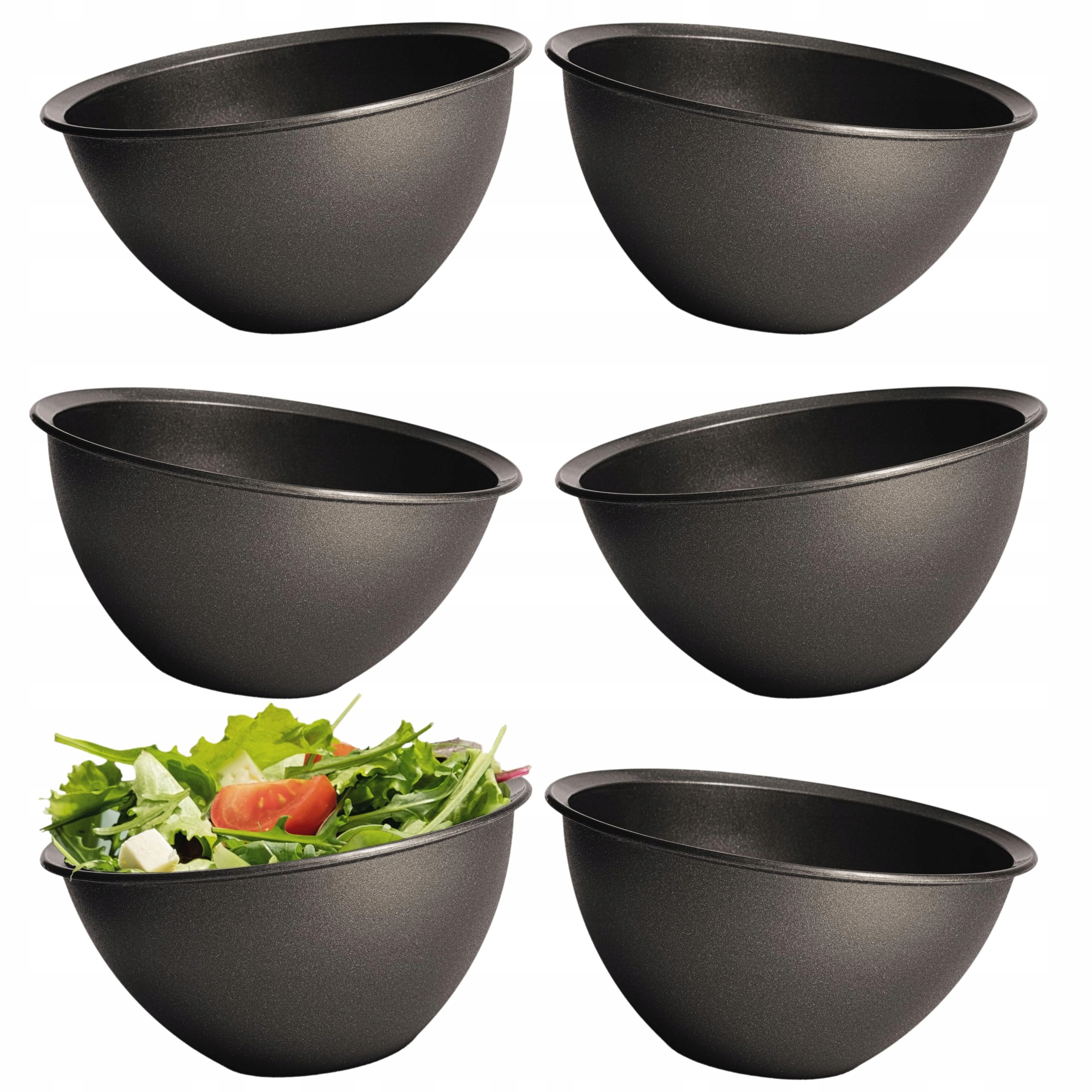 Misky na servírování Hausfelder 6 Kusů černé z plastu Bpa Free
