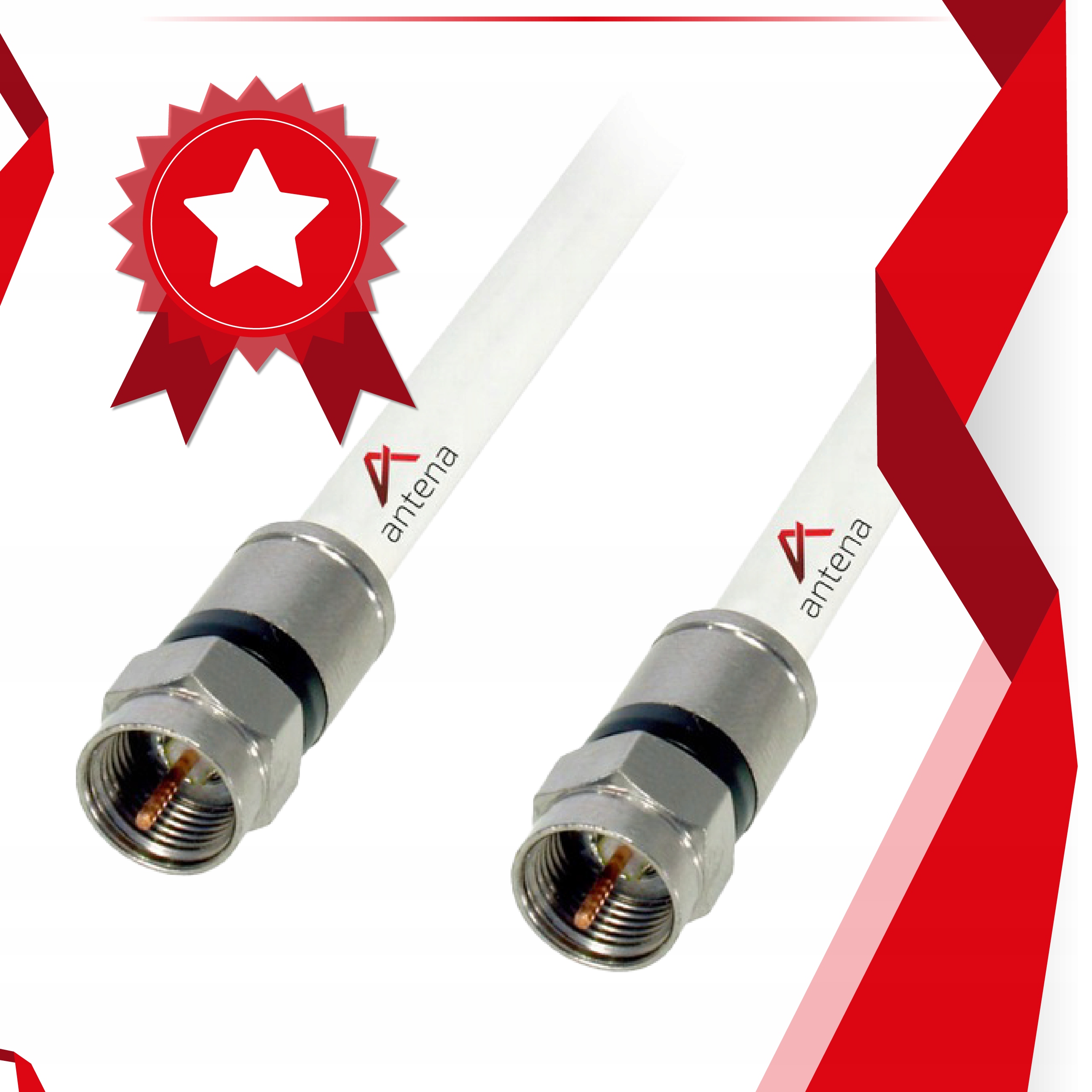 Kabel antenowy satelita GOTOWY Wtyk F-Wtyk F 19m Model Kabel antenowy połączeniowy ze złączami 19m