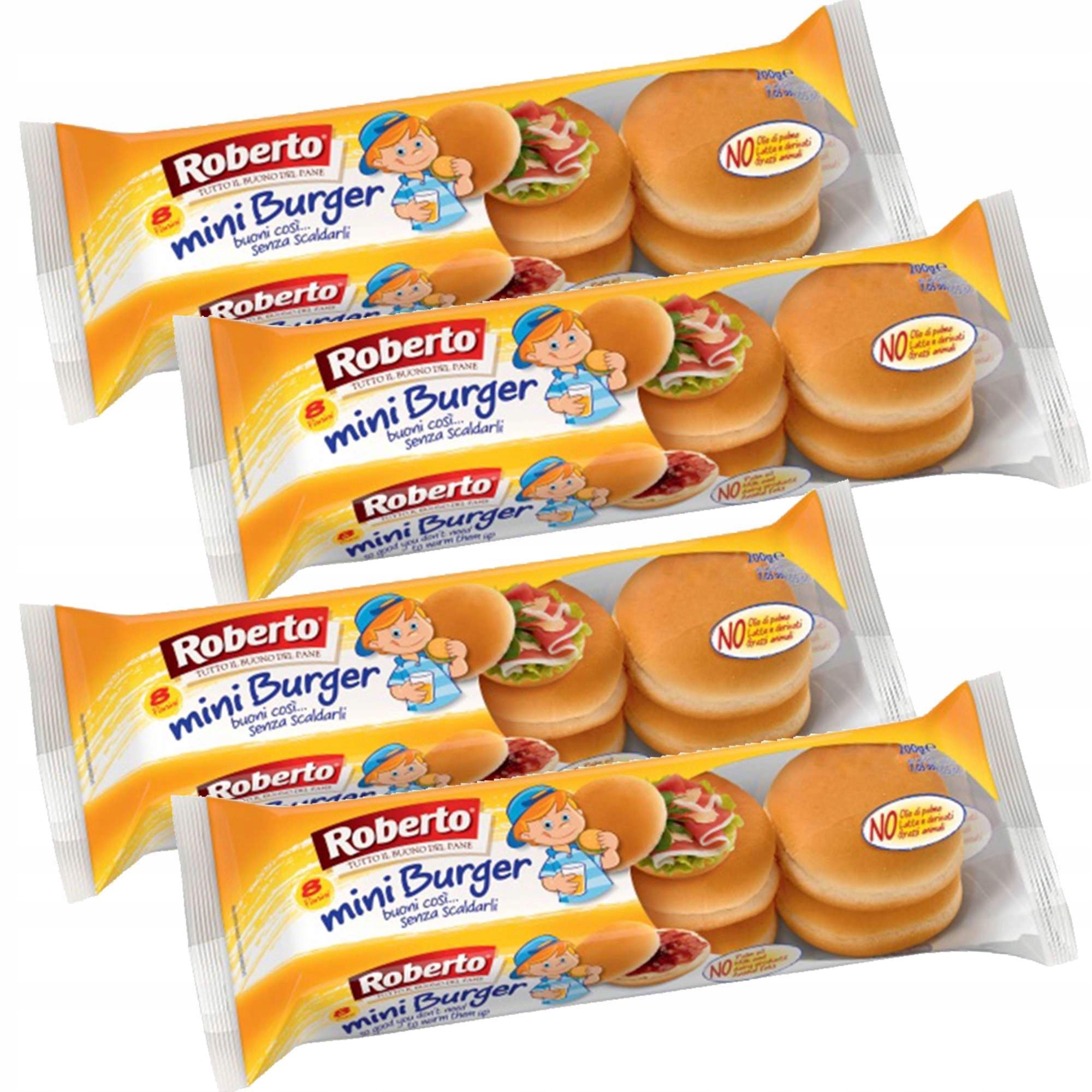 Mini Burgery Roberto mini rohlíčky se sezamem 8 ks 200 g x 4