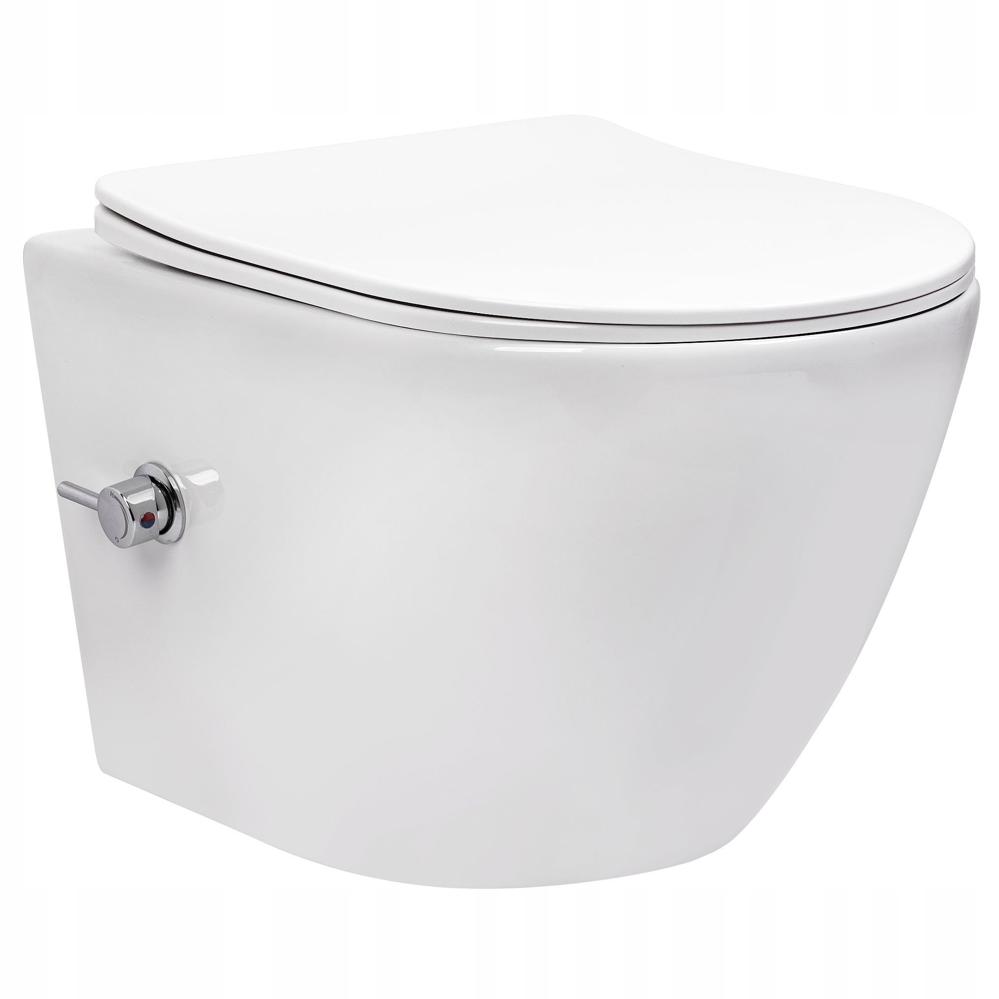 Powieszana wisząca misa Wc z funkcją bidetu Rea Carlo Lux Rimless myjąca