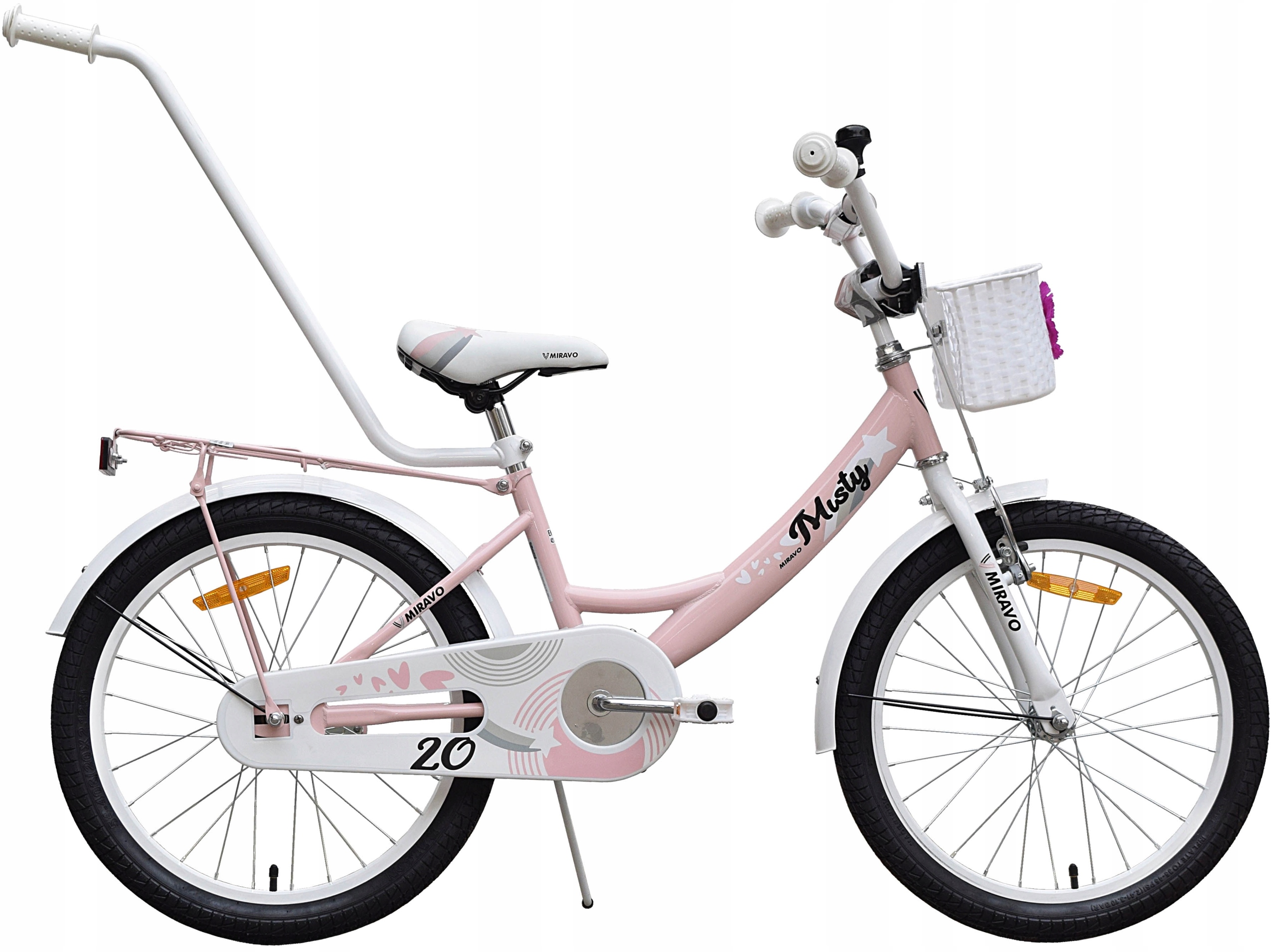 Rowerek Dziecięcy 20 Cali Rower Dla Dziewczynki Koszyk Prowadnik