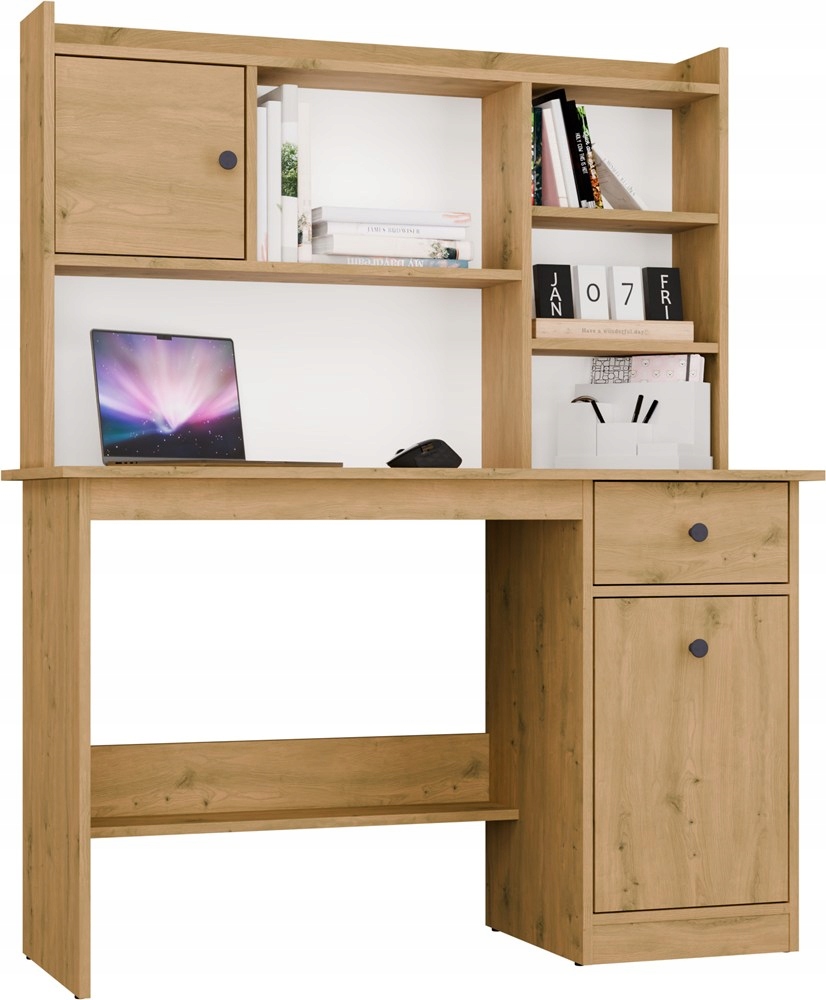 Psací stůl Chester S Nástavcem Dub Artisan 1 Šuplík Regálová skříň do pokoje